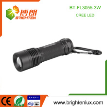 Venta al por mayor de la fábrica Venta al por mayor emergencia usada 3 * aaa Batería Material del metal Zoom 3watt Cree XPE R3 llevó la antorcha de la linterna del poder más elevado